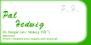 pal hedwig business card